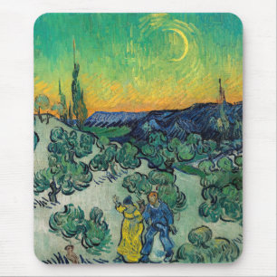 Vincent van Gogh - Moonlit Landschap met Paars Muismat