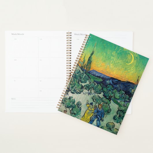 Vincent van Gogh - Moonlit Landschap met Paars Planner (Display)