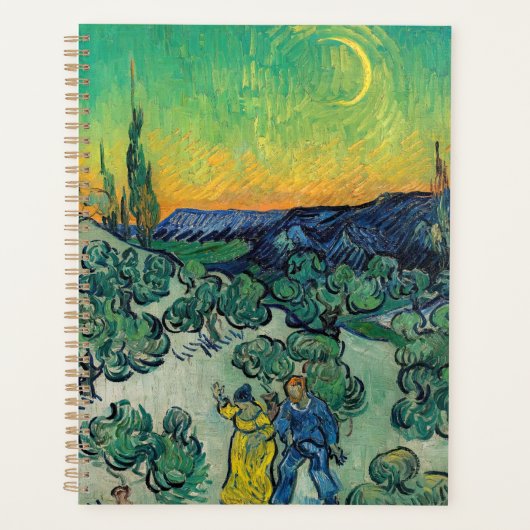 Vincent van Gogh - Moonlit Landschap met Paars Planner (Voorkant)