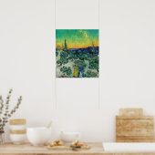 Vincent van Gogh - Moonlit Landschap met Paars Poster (Keuken)