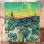 Vincent van Gogh - Moonlit Landschap met Paars Raamsticker (Vel 2)