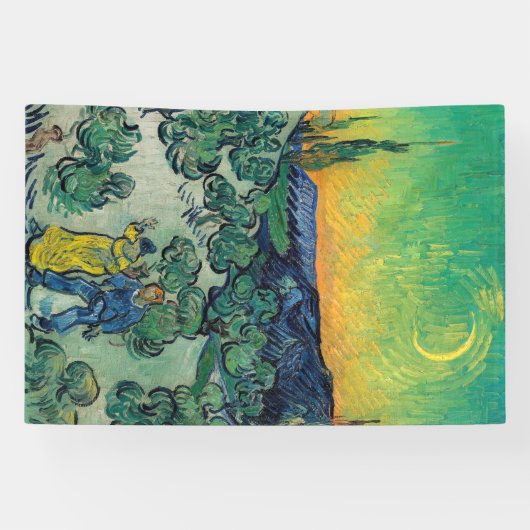 Vincent van Gogh - Moonlit Landschap met Paars Spandoek (Horizontaal)