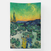 Vincent van Gogh - Moonlit Landschap met Paars Spandoek (Verticaal)