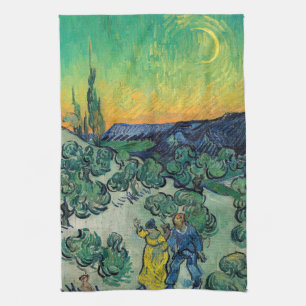 Vincent van Gogh - Moonlit Landschap met Paars Theedoek