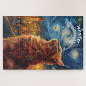 Vincent Van Gogh Motivation Cat Puzzle (Horizontal)