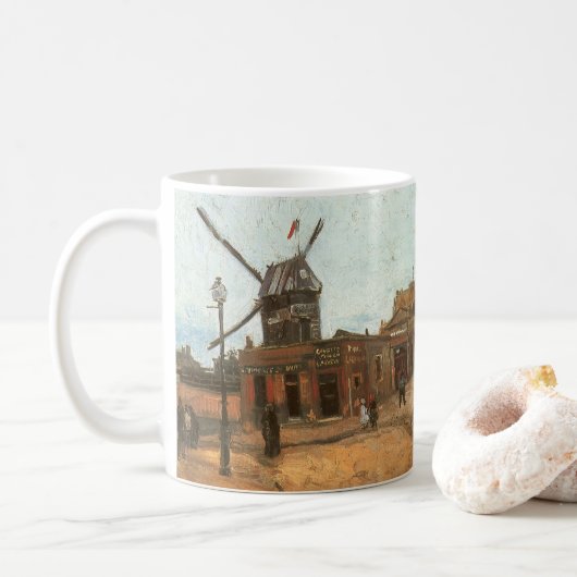 Vincent van Gogh - Moulin de la Galette, Molen Koffiemok (Met donut)