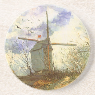 Vincent van Gogh - Moulin de la Galette, Molen Zandsteen Onderzetter