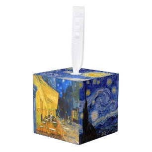 Vincent Van Gogh - Nacht proefstukken selecteren Kubus Ornament