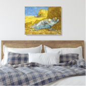 Vincent Van Gogh - Noon, rest van het werk / Siest Canvas Afdruk (Insitu (Slaapkamer))