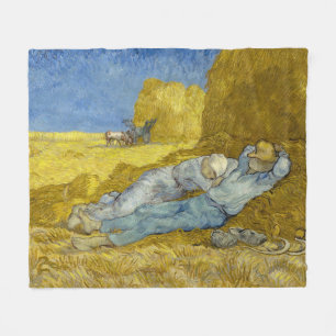 Vincent Van Gogh - Noon, rest van het werk / Siest Fleece Deken