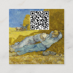 Vincent Van Gogh - Noon, rest van het werk / Siest Vierkante Visitekaartje