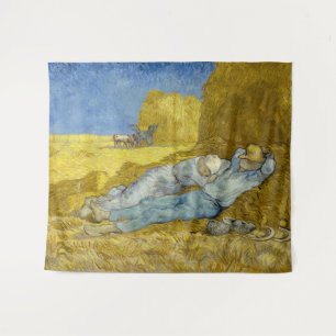 Vincent Van Gogh - Noon, rest van het werk / Siest Wandkleed