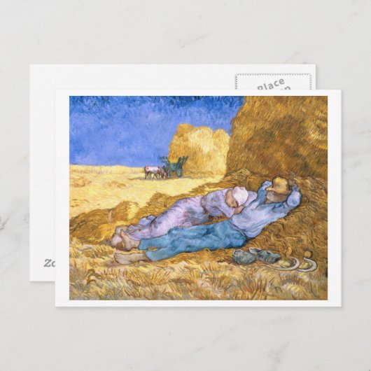 Vincent van Gogh | Noon, The Siesta, after Millet Briefkaart (Voorkant / Achterkant)