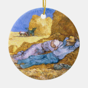 Vincent van Gogh Noon, The Siesta, after Millet Keramisch Ornament