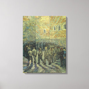 Vincent van Gogh - Oefening door gevangenen Canvas Afdruk