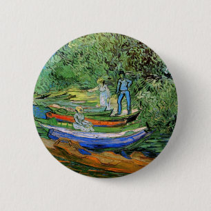Vincent van Gogh - Oise bij Auvers Ronde Button 5,7 Cm
