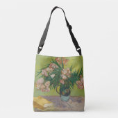 Vincent Van Gogh Oleander bloemenschilderij Crossbody Tas (Achterkant)