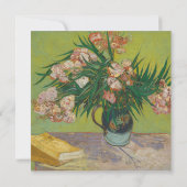Vincent Van Gogh Oleander bloemenschilderij Notitiekaartje (Achterkant)