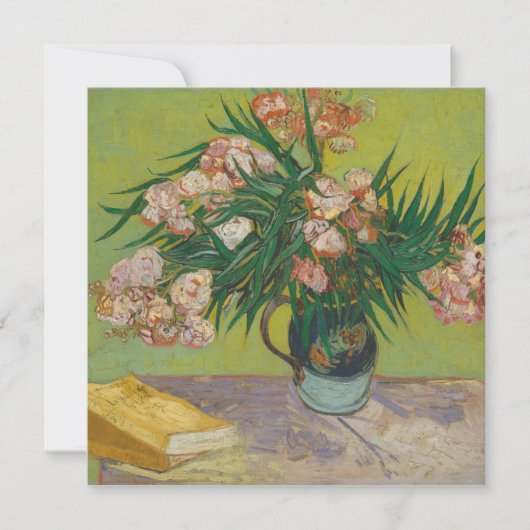 Vincent Van Gogh Oleander bloemenschilderij Notitiekaartje (Voorkant)