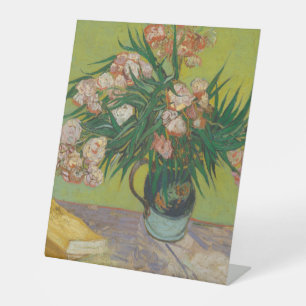 Vincent Van Gogh Oleander bloemenschilderij Reclamebord Met Voetstuk