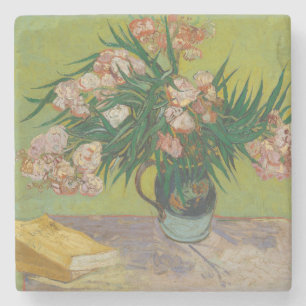 Vincent Van Gogh Oleander bloemenschilderij Stenen Onderzetter