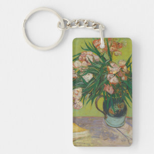 Vincent Van Gogh Oleander bloemschilderij Sleutelhanger