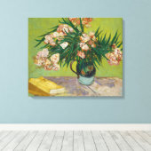Vincent Van Gogh Oleander Still Life Canvas Afdruk (Insitu (Houten vloer))