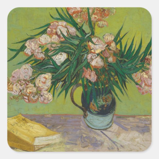 Vincent Van Gogh | Oleanders Vierkante Sticker (Voorkant)