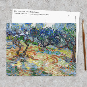Vincent van Gogh - Olijfbomen: helderblauwe lucht Briefkaart