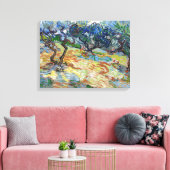 Vincent van Gogh - Olijfbomen: Heldere blauwe heme Canvas Afdruk (Insitu (Woonkamer))