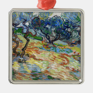 Vincent van Gogh - Olijfbomen: Heldere blauwe heme Metalen Ornament