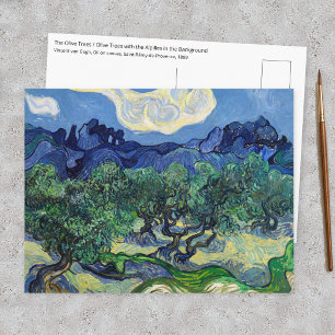 Vincent van Gogh - Olijfbomen met de Alpilles Briefkaart