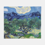 Vincent van Gogh - Olijfbomen met de Alpilles Fleece Deken (Voorkant (Horizontaal))