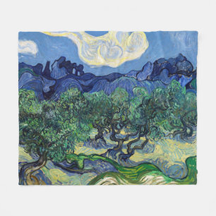 Vincent van Gogh - Olijfbomen met de Alpilles Fleece Deken