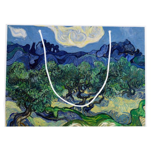 Vincent van Gogh - Olijfbomen met de Alpilles Groot Cadeauzakje (Achterkant)