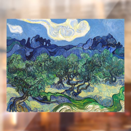 Vincent van Gogh - Olijfbomen met de Alpilles Raamsticker (Vel 2)