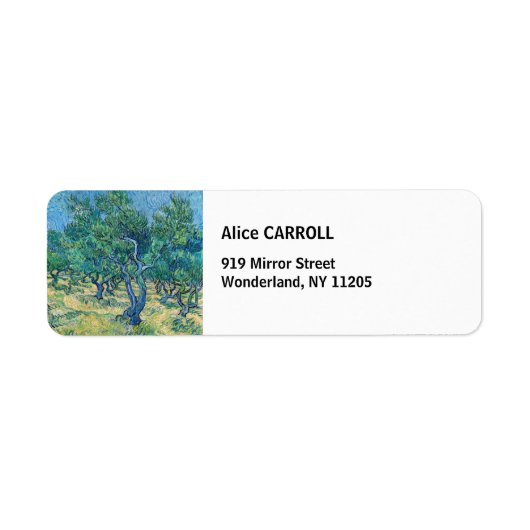 Vincent van Gogh - Olijfgaard Etiket (Voorkant)