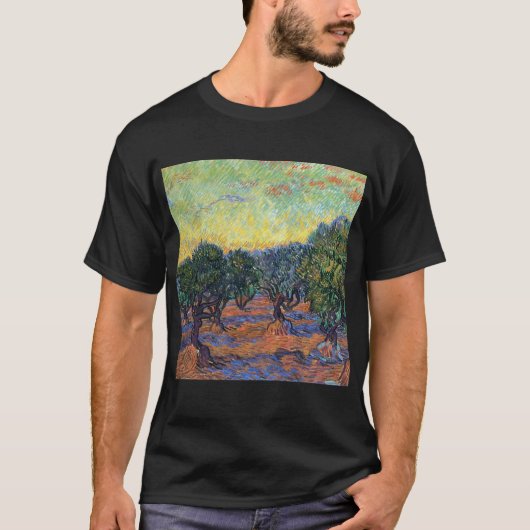 Vincent van Gogh Olijfgaard Impressionisme Kunst T-shirt (Voorkant)