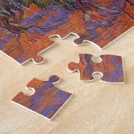 Vincent van Gogh - Olijfgaard, Oranje lucht Legpuzzel (Zijkant)