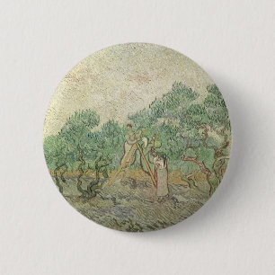 Vincent van Gogh - Olijfplukken Ronde Button 5,7 Cm