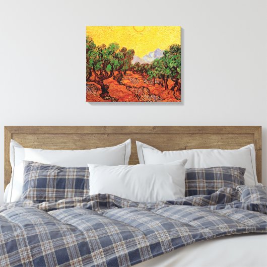 Vincent van Gogh - Olijven met gele hemel Canvas Afdruk (Insitu (Slaapkamer))