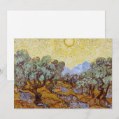 Vincent van Gogh - Olive Trees, Yellow Sky en Sun Bedankkaart (Voorkant / Achterkant)