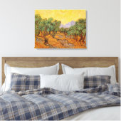 Vincent van Gogh - Olive Trees, Yellow Sky en Sun Canvas Afdruk (Insitu (Slaapkamer))