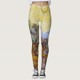 Vincent van Gogh - Olive Trees, Yellow Sky en Sun Leggings