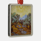 Vincent van Gogh - Olive Trees, Yellow Sky en Sun Metalen Ornament (Rechts)