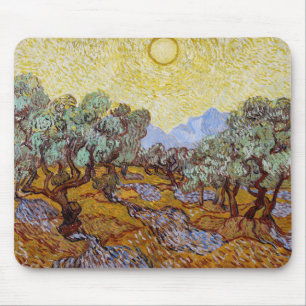 Vincent van Gogh - Olive Trees, Yellow Sky en Sun Muismat