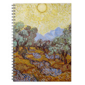 Vincent van Gogh - Olive Trees, Yellow Sky en Sun Notitieboek (Voorkant)