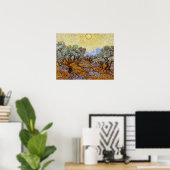 Vincent van Gogh - Olive Trees, Yellow Sky en Sun Poster (Thuiskantoor)