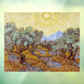 Vincent van Gogh - Olive Trees, Yellow Sky en Sun Raamsticker (Vel 3)