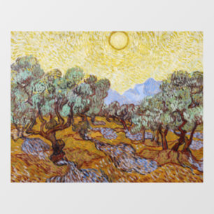 Vincent van Gogh - Olive Trees, Yellow Sky en Sun Raamsticker